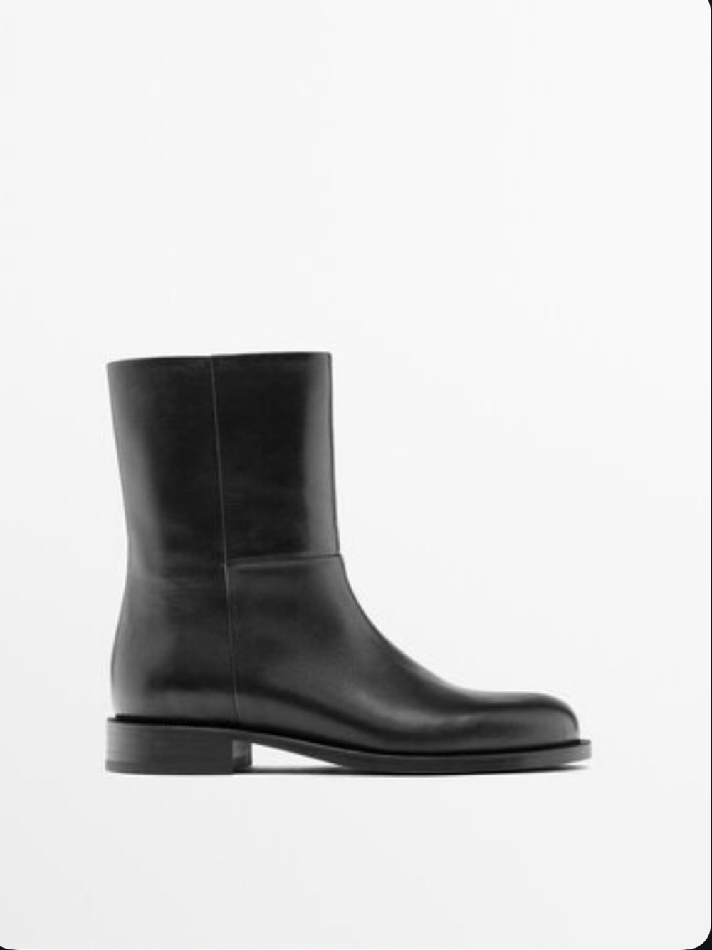 Massimo Dutti Flat Leather Boot